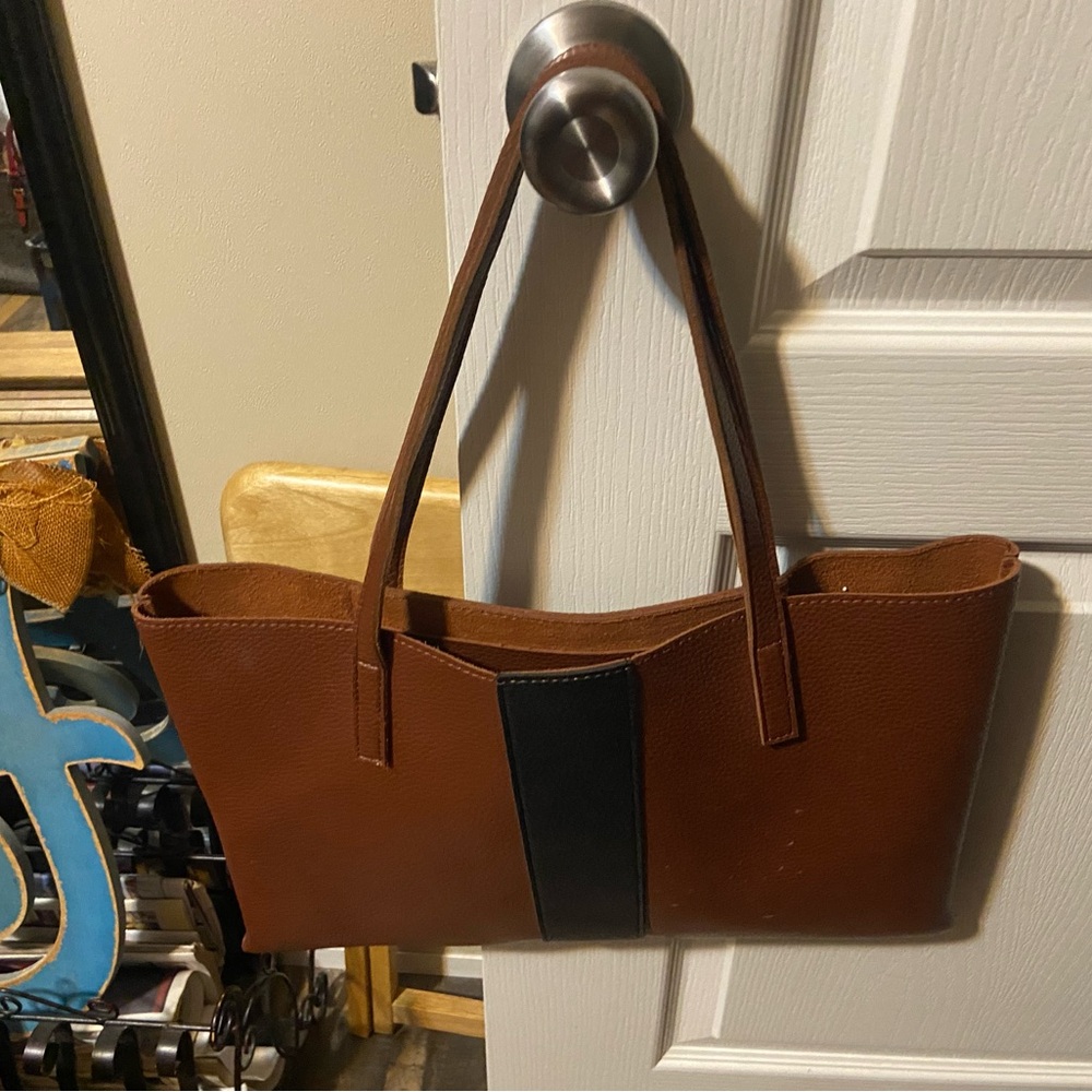 Vince Camuto. Brown and Black Women's Tote Bag